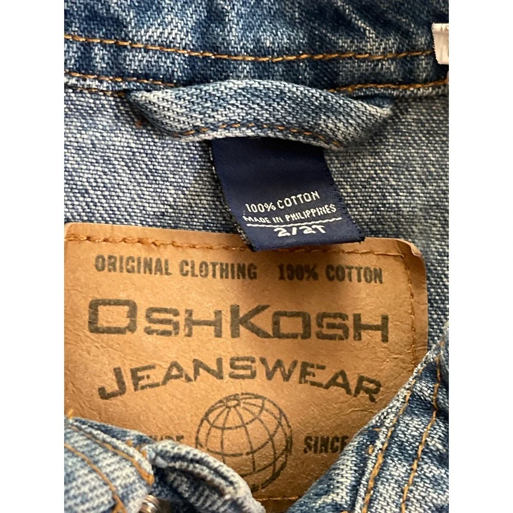 Classic OshKosh B'gosh Toddler Denim Jacket Medium Wash Size 2/2T Used